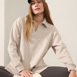 ATHLETA 1/2 Zip Cozy Karma Sweatshirt SIZE S Abalone Color NEW w/Tags SOLD OUT